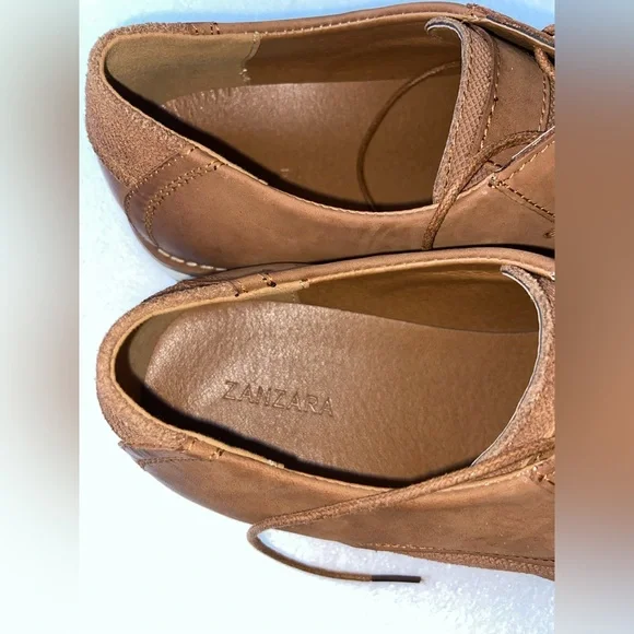 Zanzara Men's Homer OxfordIn Cognac Color Size 11 Brand New White Box